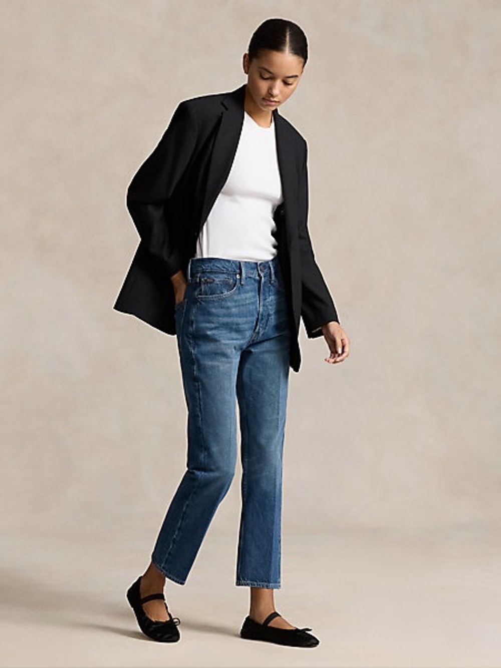 High-Rise Relaxed Straight Crop Jean
Polo Ralph Lauren